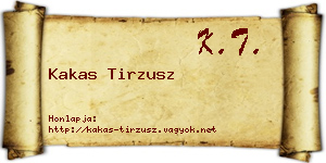Kakas Tirzusz névjegykártya